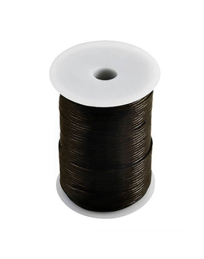 Fio Couro Castanho Escuro 1 mm