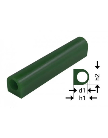 Tubo Mesa Cera Verde 25x25 mm