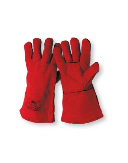 Luvas de Couro Vermelho para Fundir