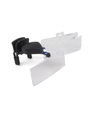 Lupa Binocular com Pinça LED
