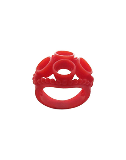 Anel com 4 Pedras Redondas