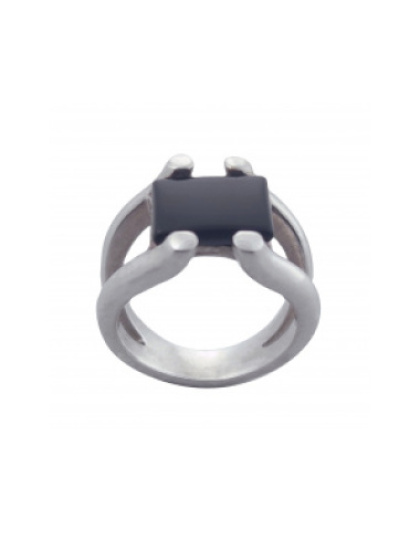 Anel com Pedra Retangular