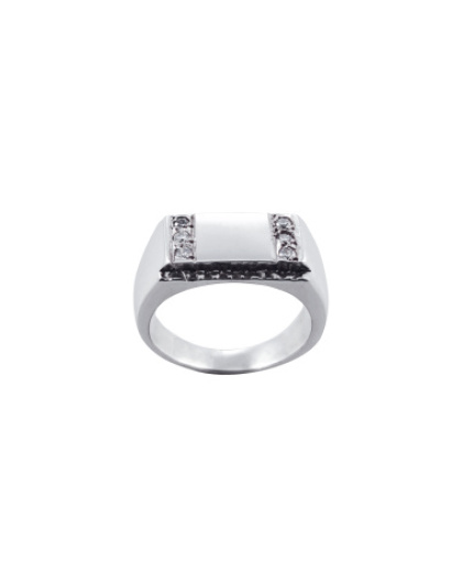 Anel de Mesa Retangular com 6 Pedras