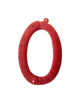 Fecho de Colar Oval com Flores