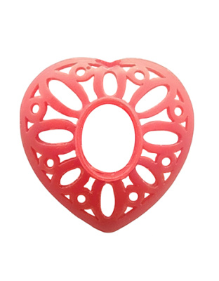 Coração com Pedra Oval