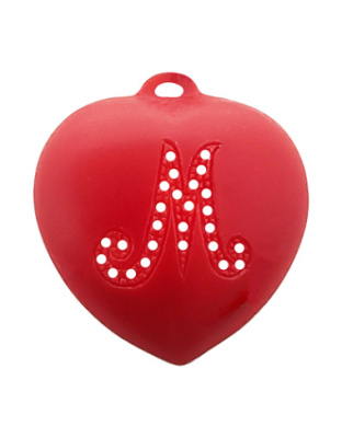 Coração Letra M com Pedras