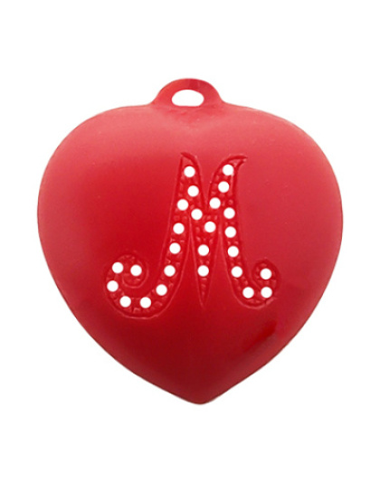 Heart Letter M with Stones