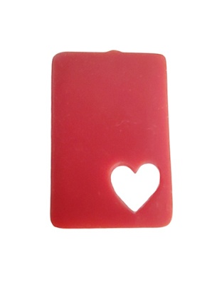 Pendente Retangular com Coração