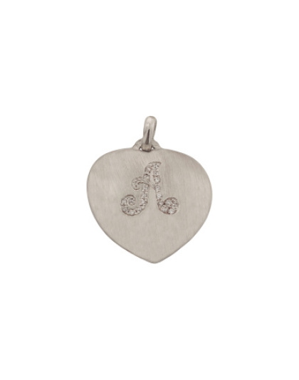 Coração Letra A com Pedras