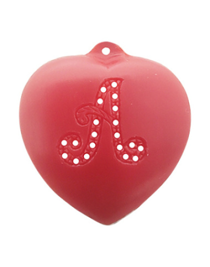 Coração Letra A com Pedras