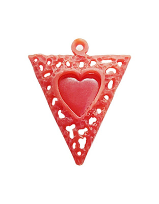 Pendente Triangular com Coração