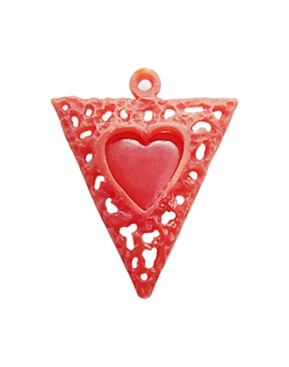 Pendente Triangular com Coração