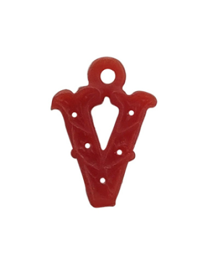 Letter V with Stones
