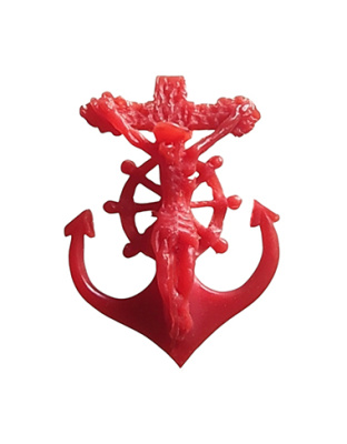 Âncora com Cristo Cruz e Leme