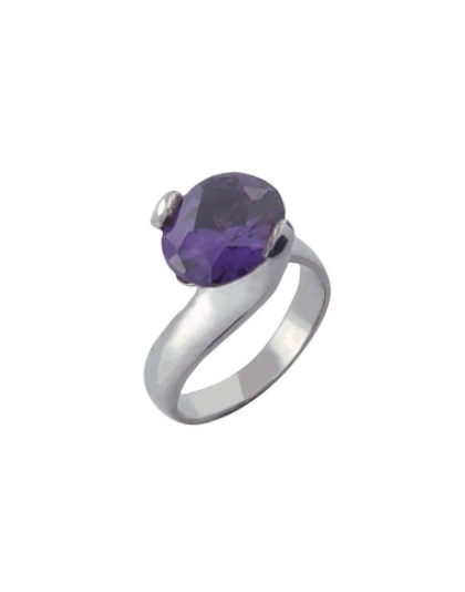 Anel Solitário com Pedra Oval