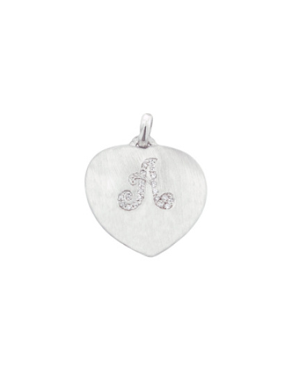 Coração Letra A com Pedras