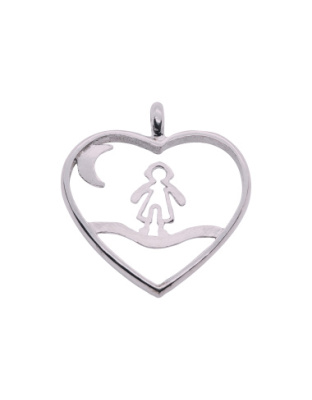 Coração com Menino e Lua