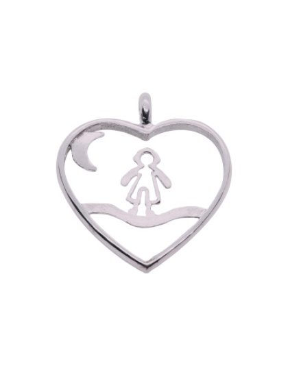 Coração com Menino e Lua