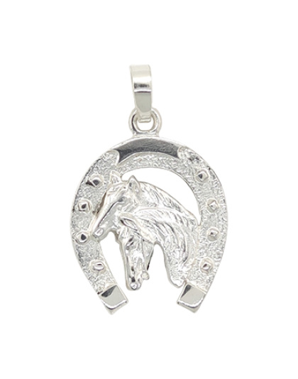 Ferradura com 2 Cabeças de Cavalo