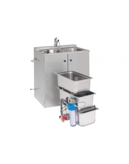 Lavatório Aço Inox 2 Torneiras
