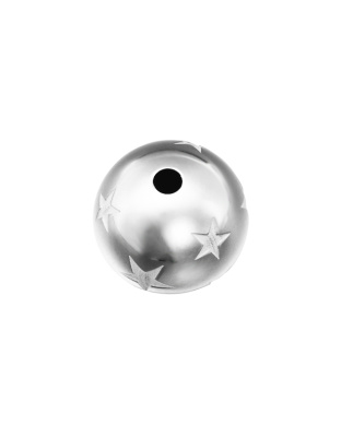 Bola com Estrelas 12 mm - Furo 2,5 mm