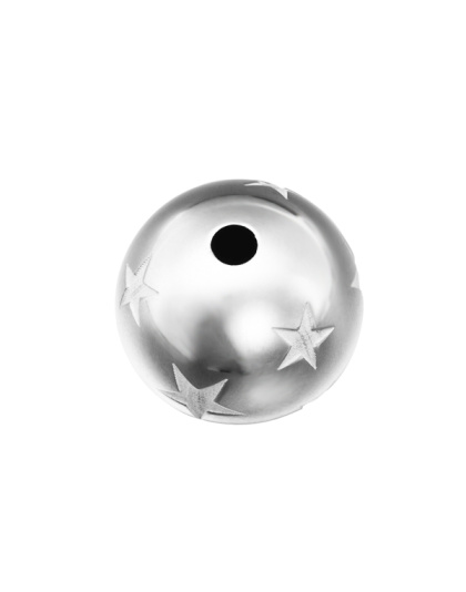 Bola com Estrelas 14 mm - Furo 2,6 mm