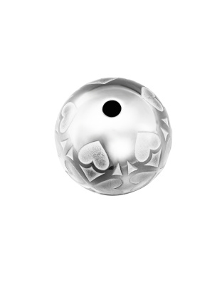 Bola com Corações 14 mm - Furo 2,6 mm