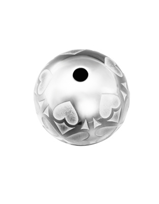 Bola com Corações 16 mm - Furo 2,6 mm