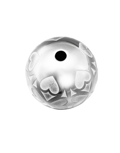 Bola com Corações 16 mm - Furo 2,6 mm
