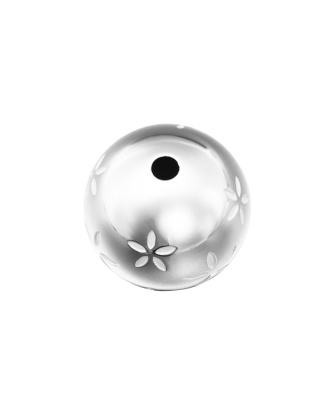 Bola com Flores 14 mm - Furo 2,5 mm