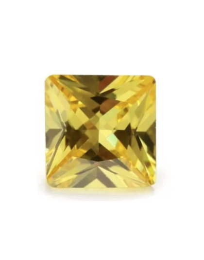 Zircónia Amarela Quadrada