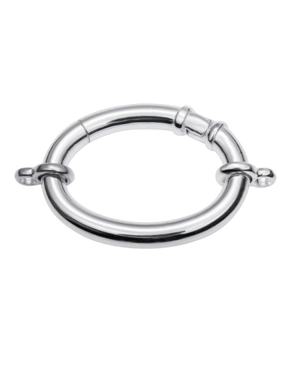 Fecho Argola Oval com Terminais 40x32 mm