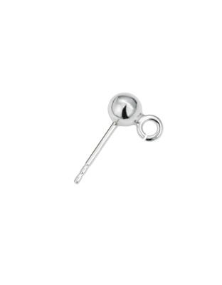 Brinco Bola 5 mm - Espigão 10 x 0,8 mm com Argola
