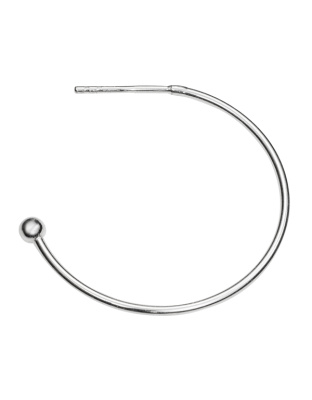 30 mm Creoles with Post and Bead
