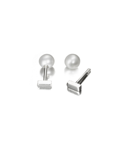 Brincos de Barra e Pérola 8 mm - 0,95 mm