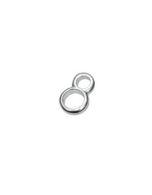 Terminal Argola Dupla Meia Cana 9,8 mm Fio 2,2 x 1 mm