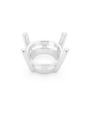 Engaste Oval con 4 Garras 13 x 11 mm